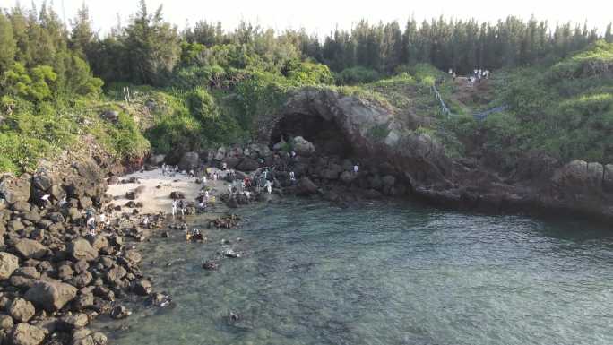 4k航拍海南龙门激浪