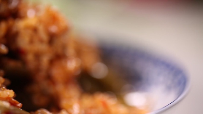 肉汤拌饭扁豆排骨焖饭 (3)