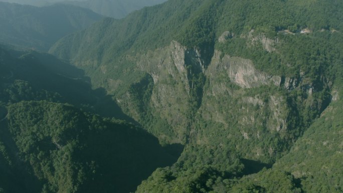 浙江丽水庆元航拍青山高山大山村庄