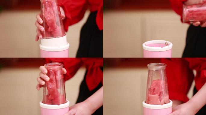 榨汁机搅拌机炸西瓜汁 (4)
