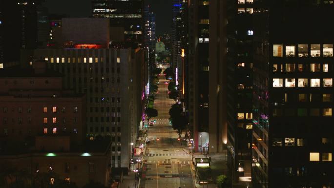 洛杉矶市中心空旷街道