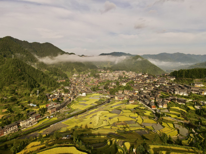 黔东南千户苗寨自然风光素材