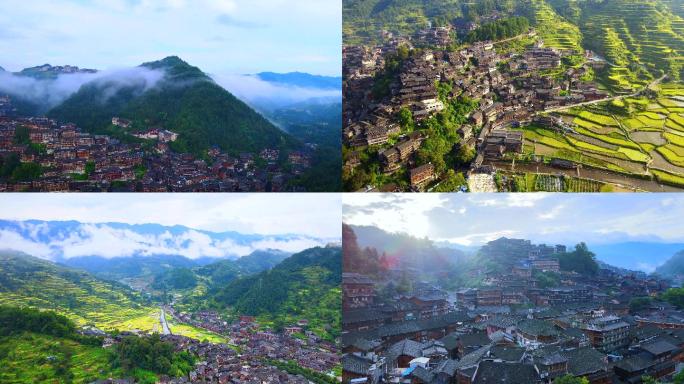 黔东南千户苗寨自然风光素材