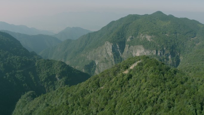 浙江丽水庆元航拍青山高山大山沟壑