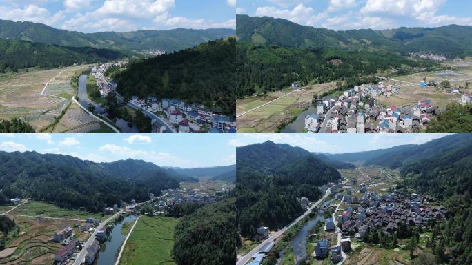 航拍贵州锦屏县阳哎村