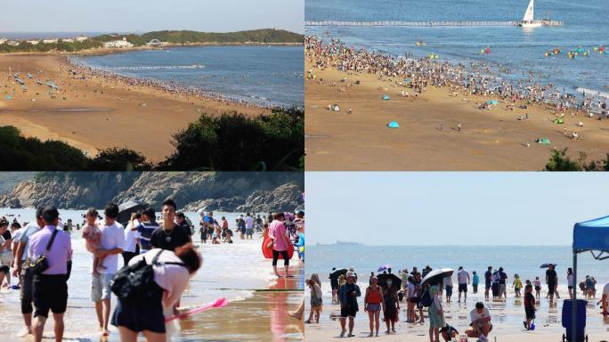 舟山朱家尖南沙景区沙滩4K