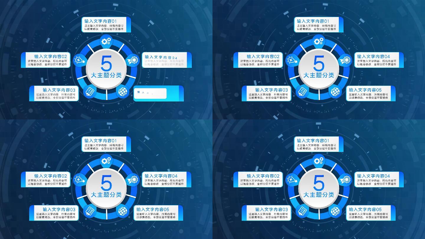 五大类5个方面5个分支五个板块5蓝色科技