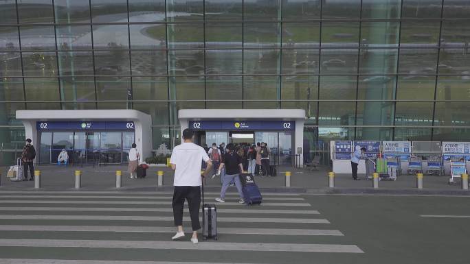 武汉机场和机场内的鸟4k25帧