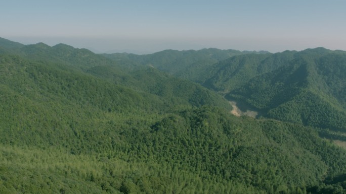 浙江丽水庆元航拍青山高山大山沟壑