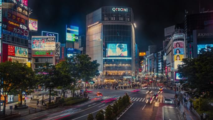 日本东京日本旅游东京旅游东京接头人流车流