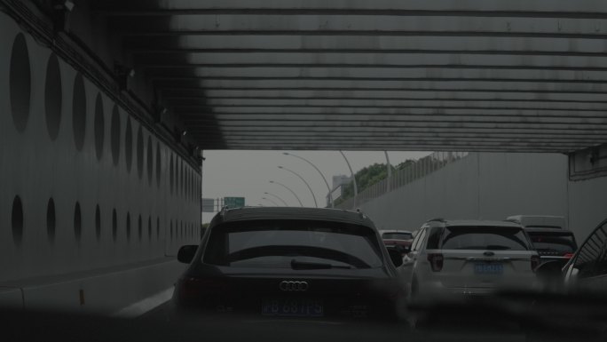 隧道内堵车场景4k-sony s3拍摄