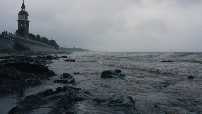 观海台台风天