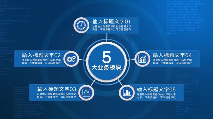 五大类科技分类5大方面5个板块5蓝色板块