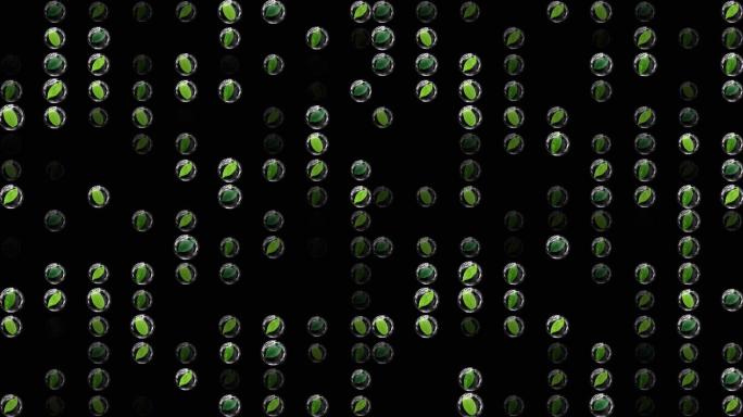 泡泡绿叶粒子动画墙背景