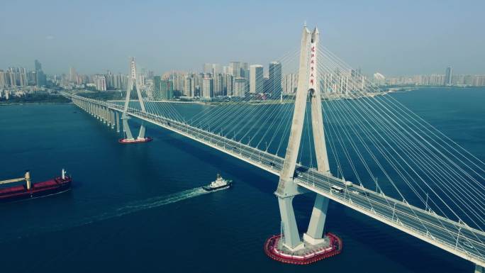 湛江海湾大桥航拍高清跨海大桥