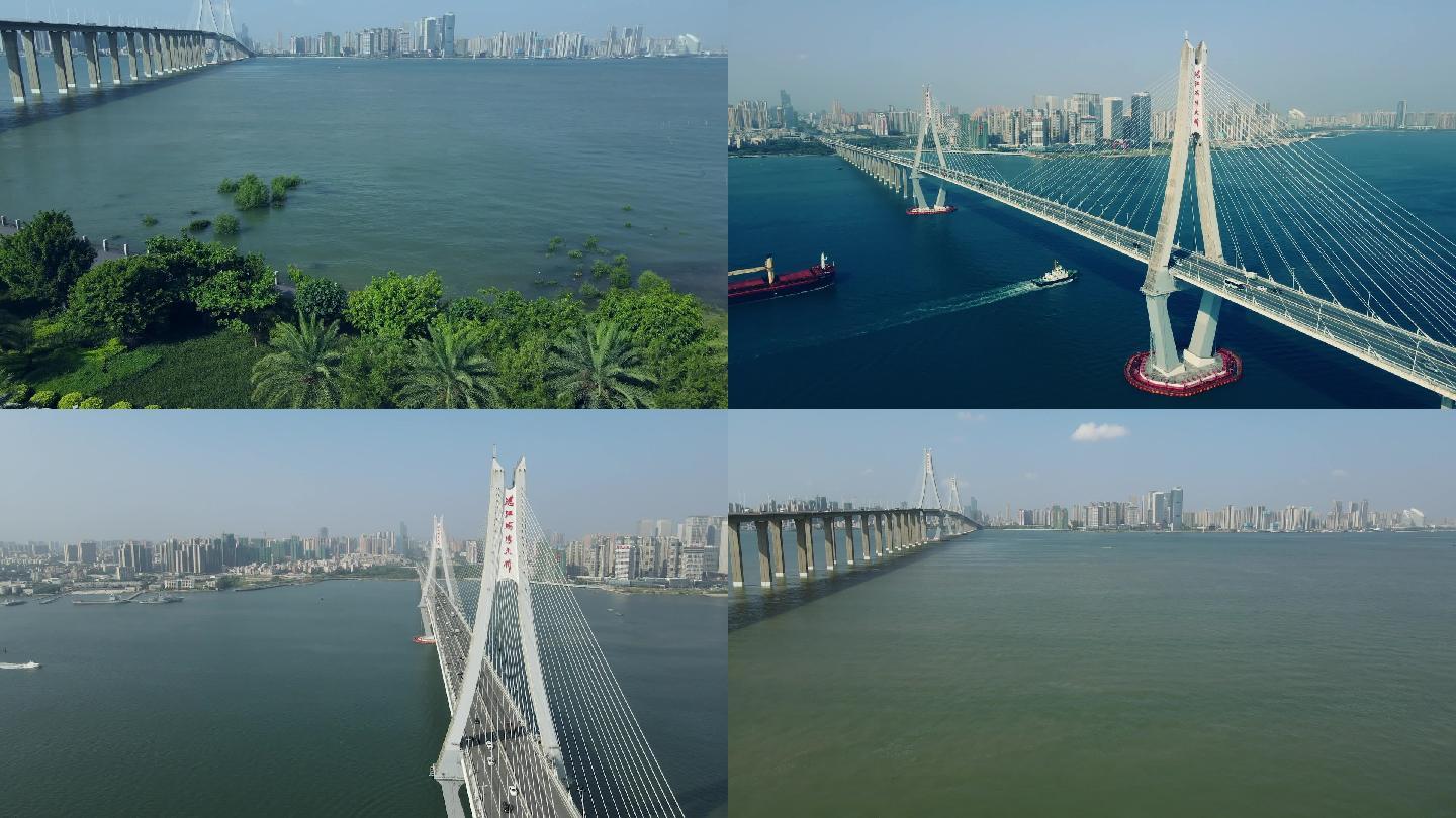 湛江海湾大桥航拍高清跨海大桥