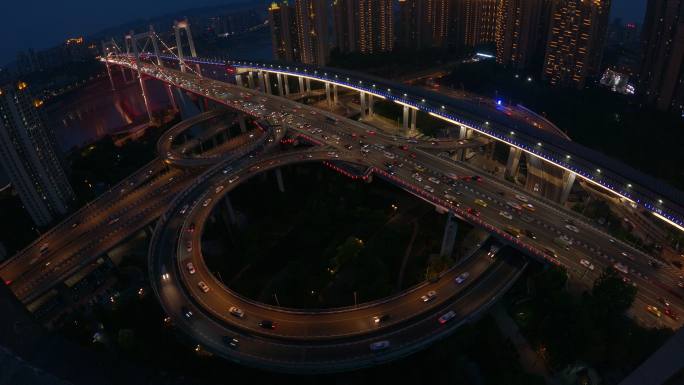 4k重庆鹅公岩桥梁重庆夜景延时