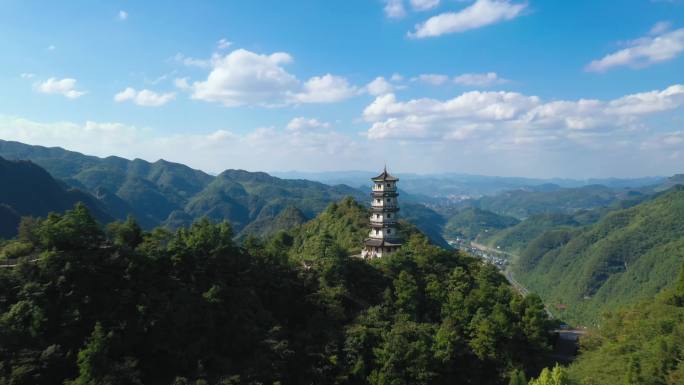 贵州遵义娄山关大娄山山脉航拍素材