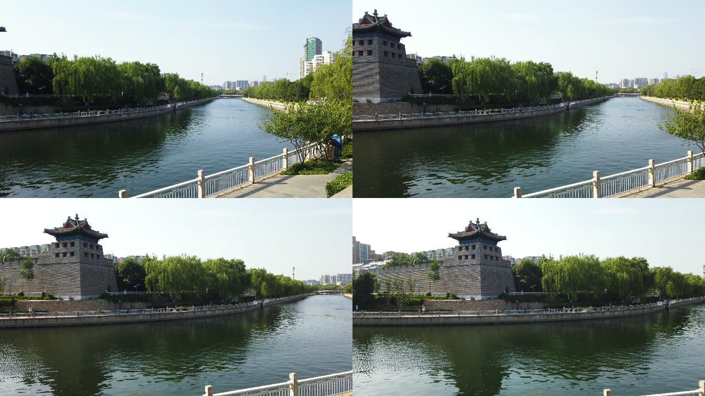 北京内城西南角楼，护城河环绕