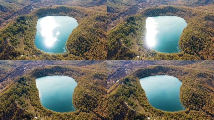 阿尔山国家森林公园驼峰岭天池秋景