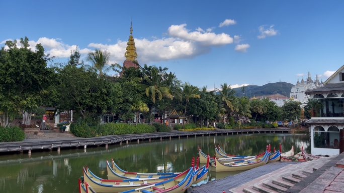 西双版纳景洪告庄西傣族特色街景旅行随拍