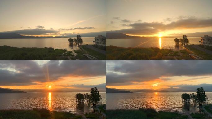 洱海日出-湖面日出-早晨日出