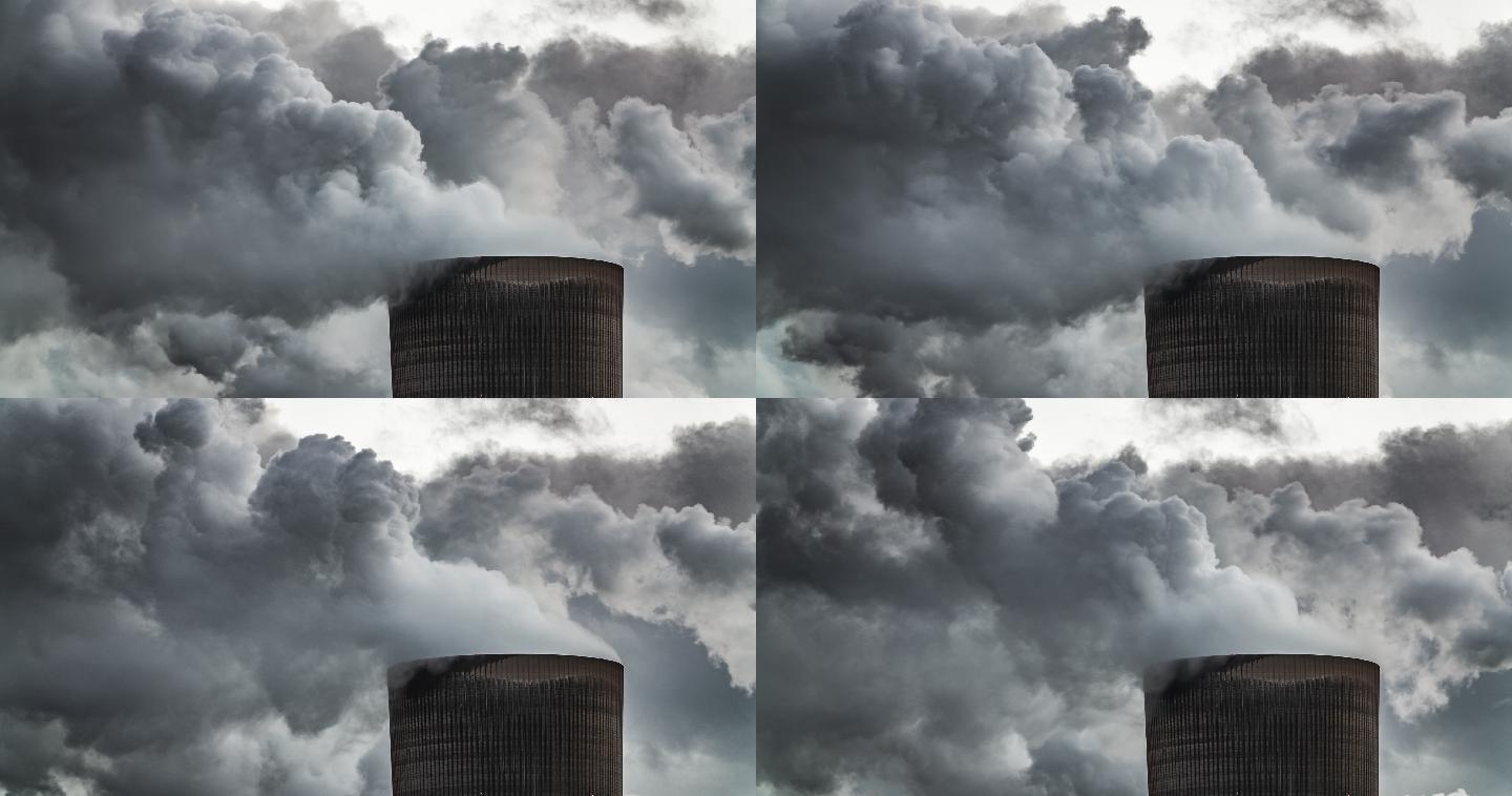 空气污染，烟囱排放空气质量大气污染