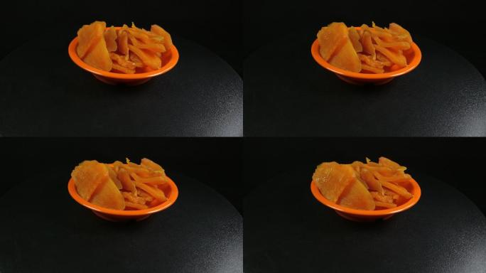 红薯薯条红薯干休闲零食4K实拍视频