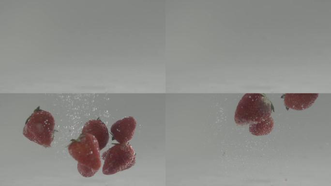 草莓掉水画面