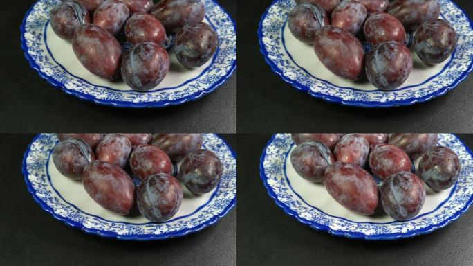 水果西梅食材食物4K实拍视频