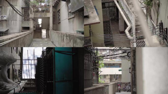 广州旧城区城中村实拍视频素材3