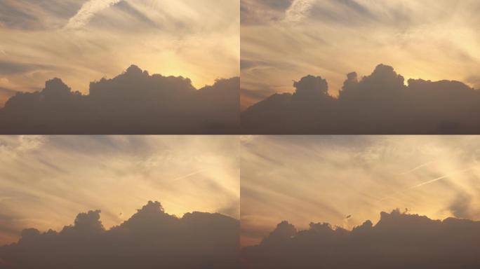 日落云层变化延时摄影4K