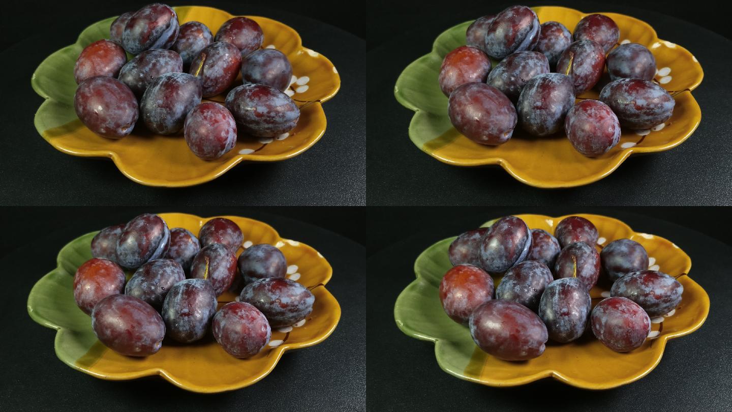 水果西梅食材食物4K实拍视频