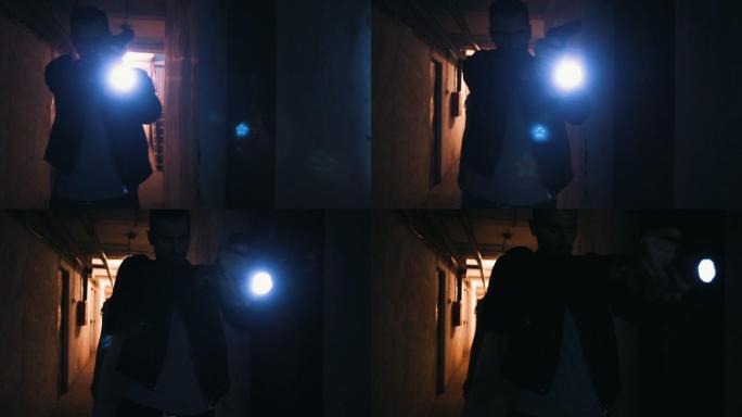 地下室可怕的鬼魂伪装黑暗角色扮演