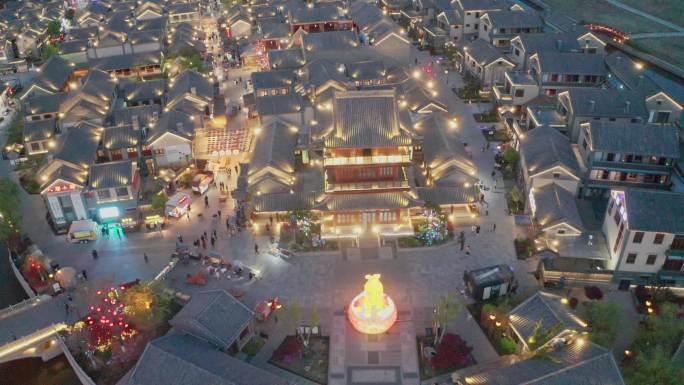 山东日照东夷小镇航拍2.7K