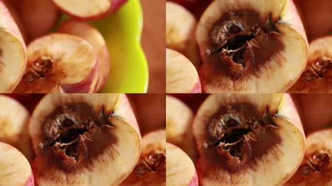 近景黑心霉菌感染的苹果 (1)