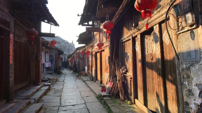 中国桂林大徐古镇过去人行道文化