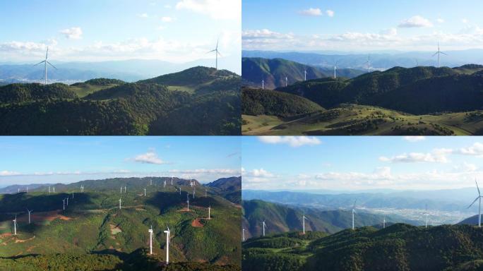 4K风车发电-风能电能新能源