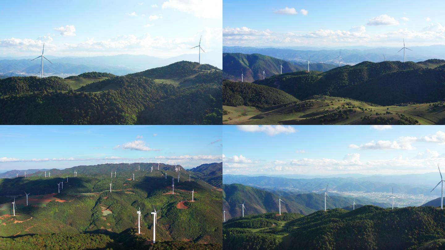 4K风车发电-风能电能新能源