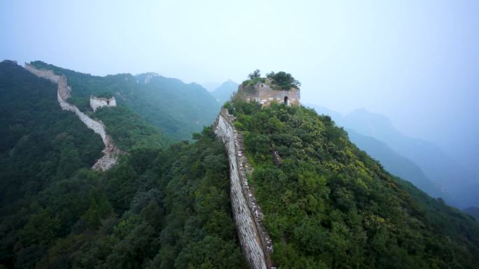 司马台长城 航拍 北京 旅游景点 古迹