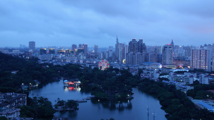 南宁 城市风光 延时 日转夜 大会堂