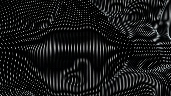 【4K时尚背景】黑白炫酷粒子几何图形素材