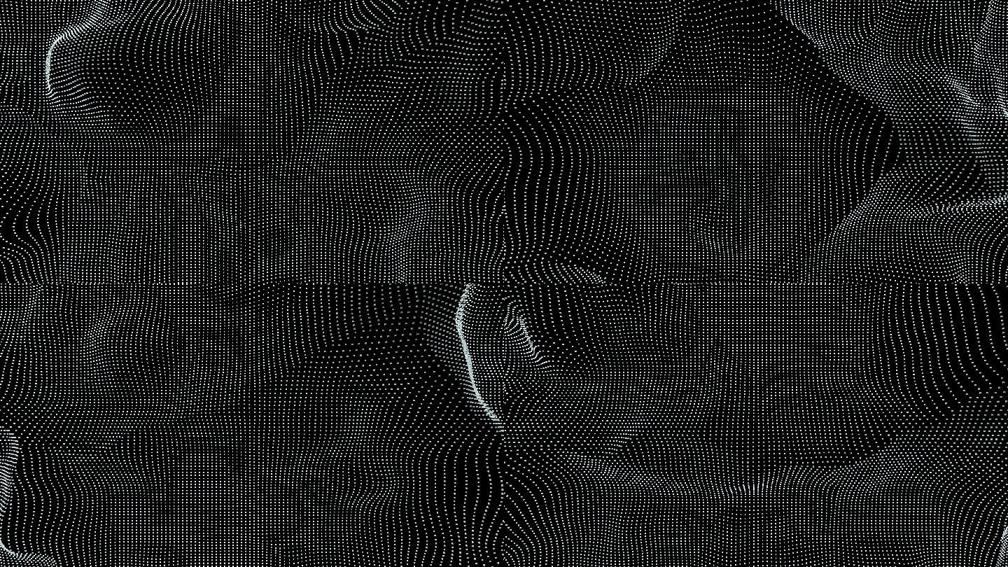 【4K时尚背景】黑白炫酷粒子几何图形素材