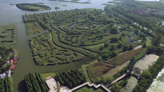 盐城4K航拍，盐都区大纵湖景区