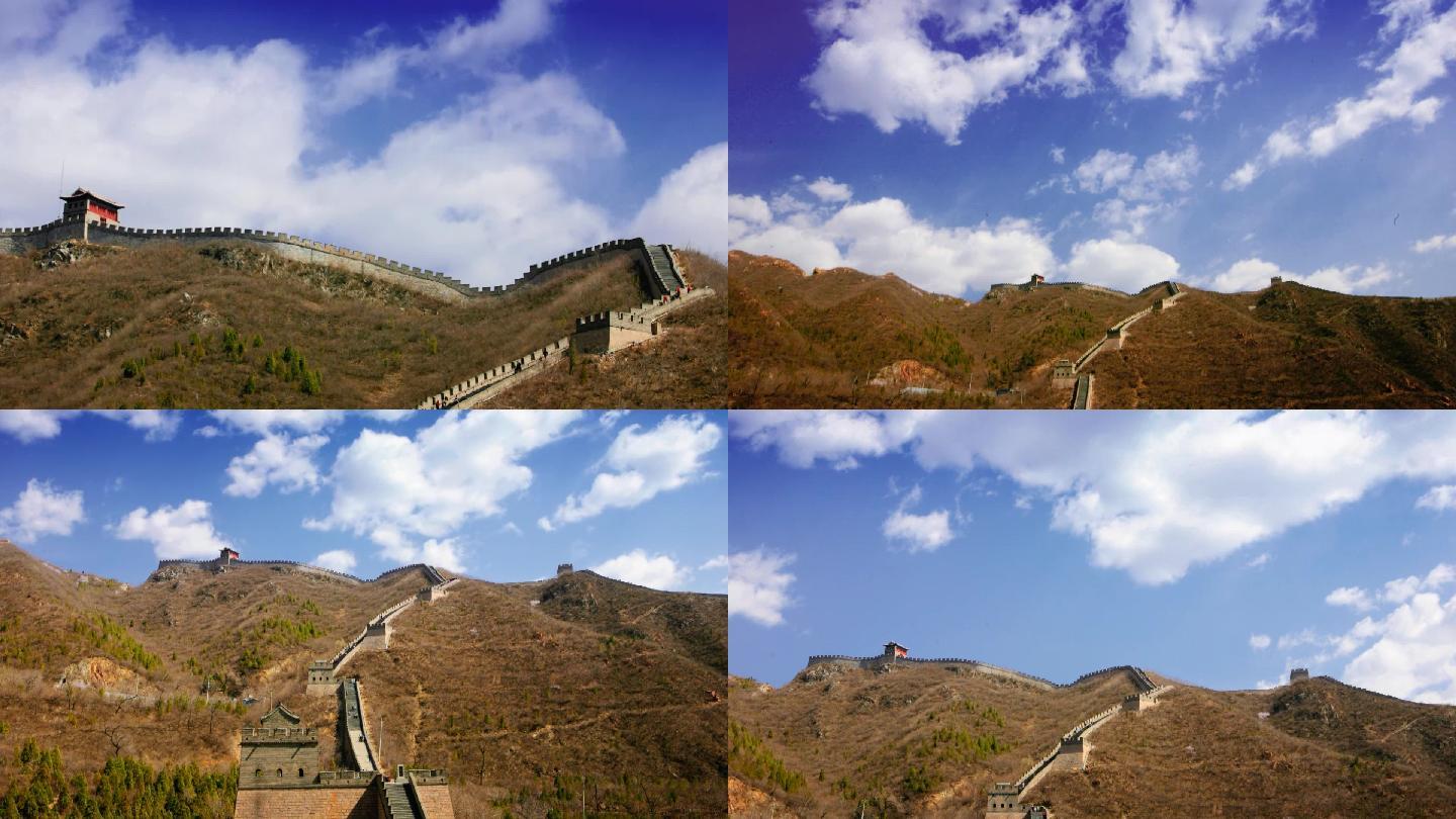 长城 流云 延时摄影 北京 古迹 八达岭