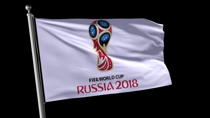 4K2018年俄罗斯世界杯LOGO旗帜