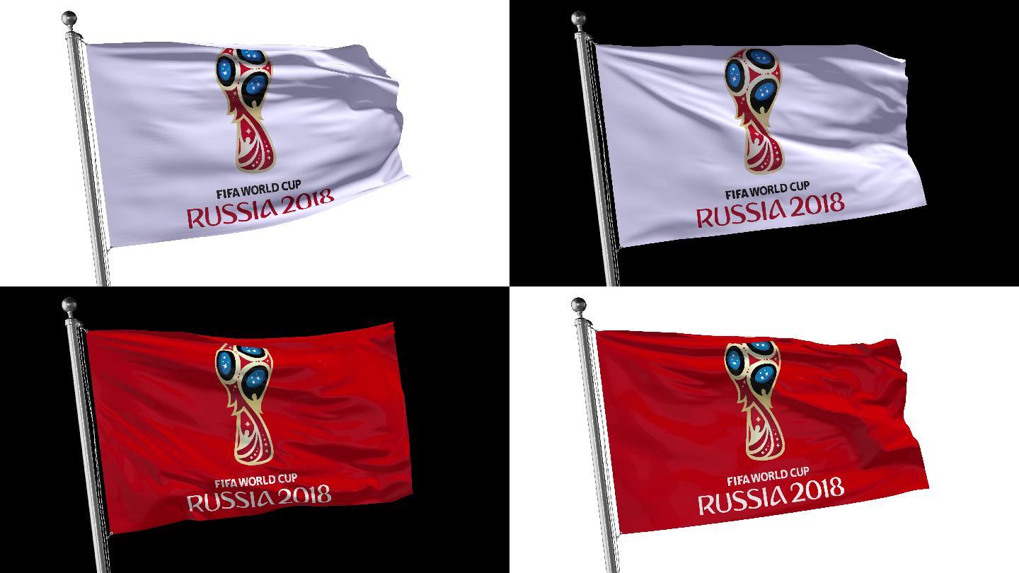 4K2018年俄罗斯世界杯LOGO旗帜