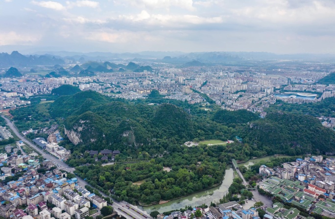 七星公园大景航拍延时