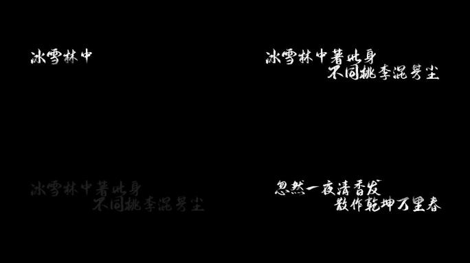 白梅文字动画字幕特效（含字体）