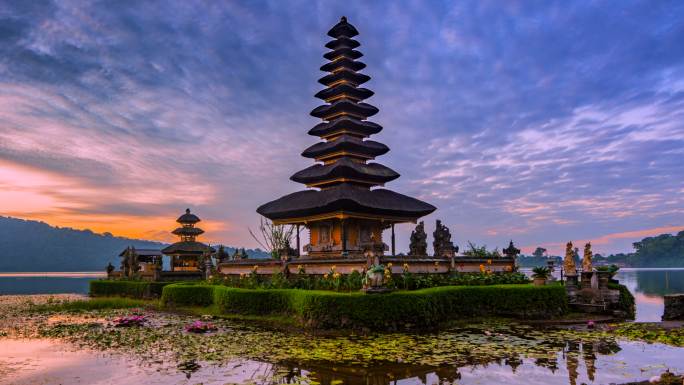 印度尼西亚巴厘岛寺庙的4K延时摄影